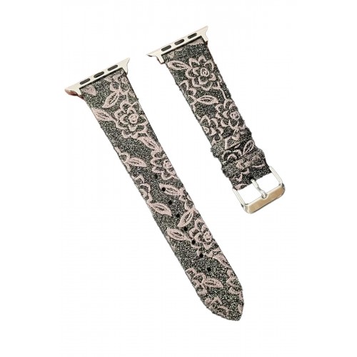 Newface Apple Watch 41mm Creeper Desenli Kordon - Kahverengi Newface Apple Watch 41mm Creeper Desenli Kordon - Kahverengi
