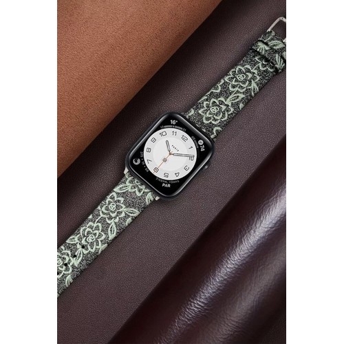 Newface Apple Watch 41mm Creeper Desenli Kordon - Kahverengi Newface Apple Watch 41mm Creeper Desenli Kordon - Kahverengi