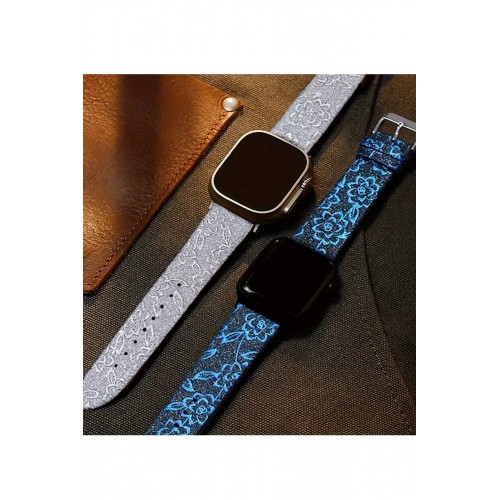 Newface Apple Watch 41mm Creeper Desenli Kordon - Kahverengi Newface Apple Watch 41mm Creeper Desenli Kordon - Kahverengi