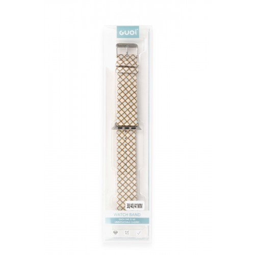 Newface Apple Watch 41mm Karo Motif Kordon - Mavi Newface Apple Watch 41mm Karo Motif Kordon - Mavi
