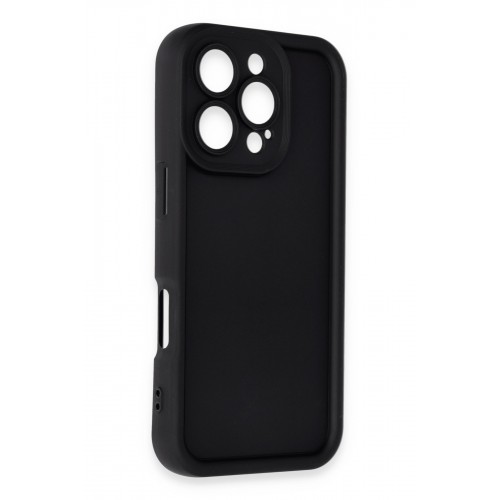 Newface iPhone 16 Pro Kılıf Viera Silikon - Siyah Newface iPhone 16 Pro Kılıf Viera Silikon - Siyah