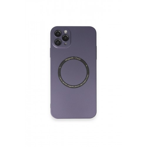 Newface iPhone 11 Pro Max Kılıf Jack Magneticsafe Lens Silikon - Mor Newface iPhone 11 Pro Max Kılıf Jack Magneticsafe Lens Silikon - Mor