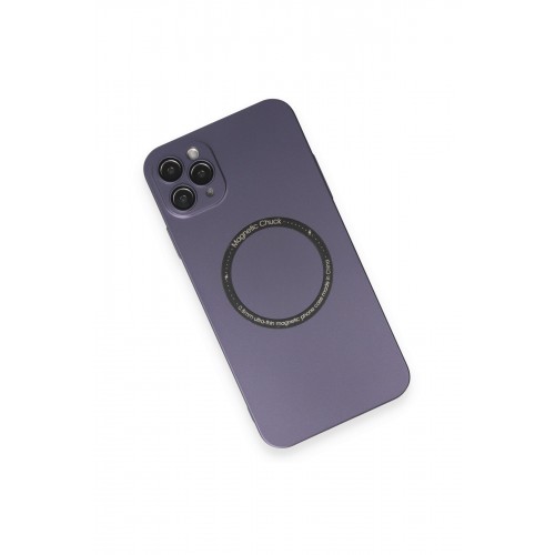 Newface iPhone 11 Pro Max Kılıf Jack Magneticsafe Lens Silikon - Mor Newface iPhone 11 Pro Max Kılıf Jack Magneticsafe Lens Silikon - Mor