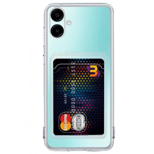 Newface Samsung Galaxy A06 Kılıf Kart Şeffaf Silikon - Şeffaf
