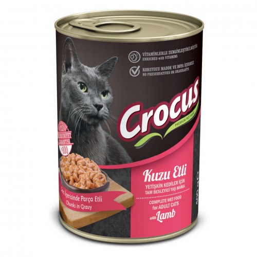 CROCUS YETIŞKIN KEDI KUZU ETLI YAŞ MAMA 400 GR X 4 ADET