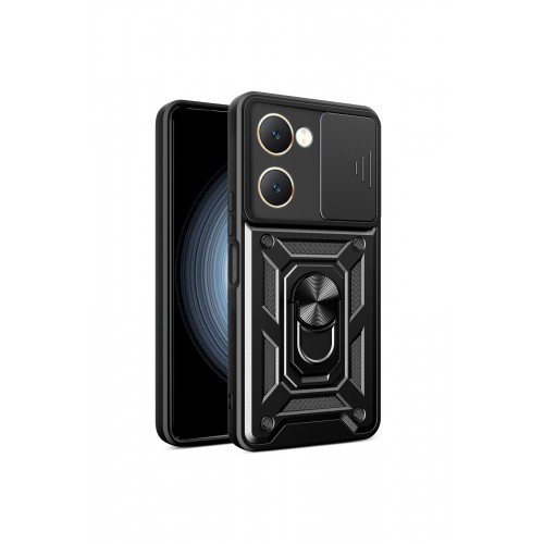 Newface Vivo Y18 Kılıf Pars Lens Yüzüklü Silikon - Siyah Newface Vivo Y18 Kılıf Pars Lens Yüzüklü Silikon - Siyah
