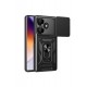 Newface Xiaomi Redmi 13 4G Kılıf Pars Lens Yüzüklü Silikon - Siyah