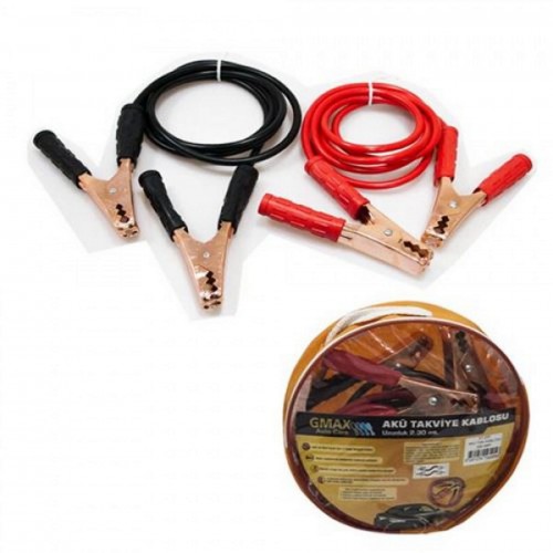 AKÜ TAKVİYE KABLOSU 400A 2MT 8MM ÇANTALI