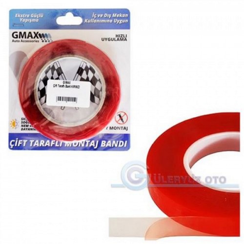 ÇİFT TARAFLI BANT 10mm*5m KIRMIZI ÇİFT TARAFLI BANT 10mm*5m KIRMIZI