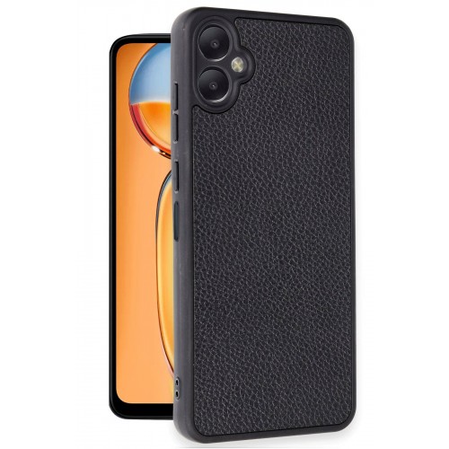 Newface Samsung Galaxy A06 Kılıf Aras Deri Kapak - Siyah Newface Samsung Galaxy A06 Kılıf Aras Deri Kapak - Siyah