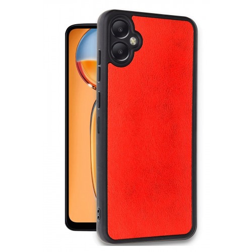 Newface Samsung Galaxy A06 Kılıf Aras Deri Kapak - Kırmızı Newface Samsung Galaxy A06 Kılıf Aras Deri Kapak - Kırmızı