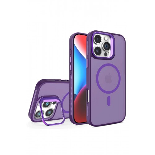 Joko iPhone 16 Pro Max Flet Lens Magsafe Kapak - Derin Mor