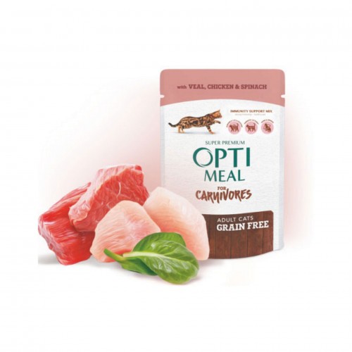 OPTIMEAL SÜPER PREMIUM TAVUK FILETOLU-ISPANAKLI SOS İÇERISINDE TAHILSIZ POUCH KEDI MAMASI 85 GR X 6 ADET OPTIMEAL SÜPER PREMIUM TAVUK FILETOLU-ISPANAKLI SOS İÇERISINDE TAHILSIZ POUCH KEDI MAMASI 85 GR X 6 ADET
