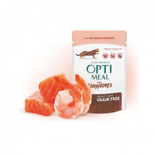 OPTIMEAL SÜPER PREMIUM SOMONLU-KARIDESLI SOS İÇERISINDE TAHILSIZ POUCH KEDI MAMASI 85 GR X 6 ADET OPTIMEAL SÜPER PREMIUM SOMONLU-KARIDESLI SOS İÇERISINDE TAHILSIZ POUCH KEDI MAMASI 85 GR X 6 ADET