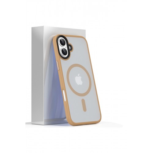 Newface iPhone 16 Plus Kılıf Trex Magneticsafe Kapak - Natural Grey