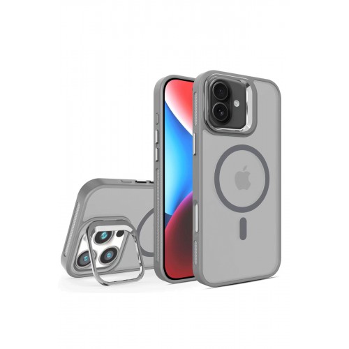 Joko iPhone 16 Plus Flet Lens Magsafe Kapak - Gri Joko iPhone 16 Plus Flet Lens Magsafe Kapak - Gri