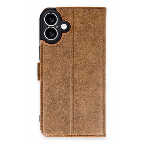 Newface iPhone 16 Kılıf Trend S Plus Kapaklı Kılıf - Taba Newface iPhone 16 Kılıf Trend S Plus Kapaklı Kılıf - Taba