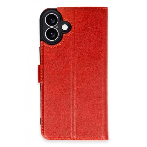 Newface iPhone 16 Plus Kılıf Trend S Plus Kapaklı Kılıf - Kırmızı Newface iPhone 16 Plus Kılıf Trend S Plus Kapaklı Kılıf - Kırmızı