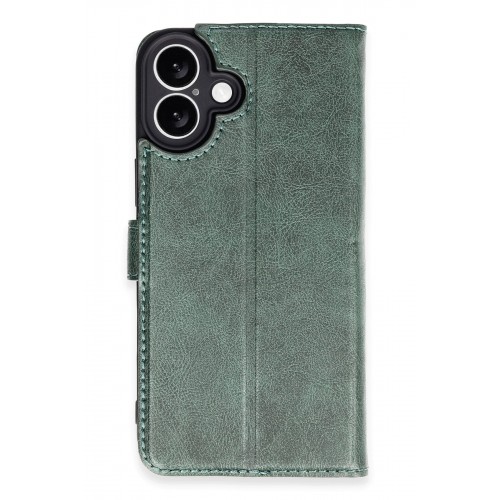 Newface iPhone 16 Plus Kılıf Trend S Plus Kapaklı Kılıf - Yeşil Newface iPhone 16 Plus Kılıf Trend S Plus Kapaklı Kılıf - Yeşil
