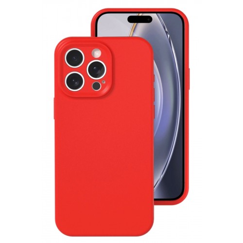 Newface iPhone 16 Pro Kılıf Nano içi Kadife Silikon - Kırmızı Newface iPhone 16 Pro Kılıf Nano içi Kadife Silikon - Kırmızı
