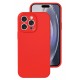 Newface iPhone 16 Pro Kılıf Nano içi Kadife Silikon - Kırmızı Newface iPhone 16 Pro Kılıf Nano içi Kadife Silikon - Kırmızı