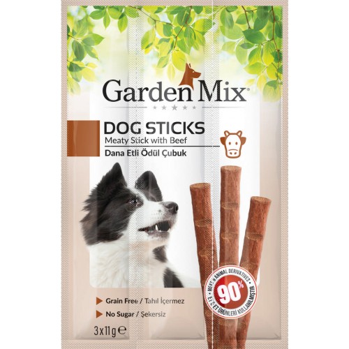GARDENMIX DANA ETLI KÖPEK STICK ÖDÜL 3 X 11 GR X 4 ADET