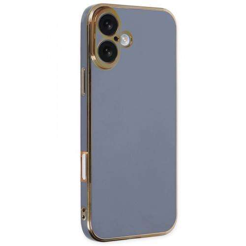Newface iPhone 16 Kılıf Volet Silikon - Mavi Newface iPhone 16 Kılıf Volet Silikon - Mavi