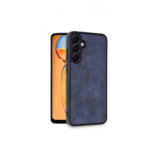 Newface Samsung Galaxy S24 FE Kılıf Aras Deri Kapak - Lacivert Newface Samsung Galaxy S24 FE Kılıf Aras Deri Kapak - Lacivert