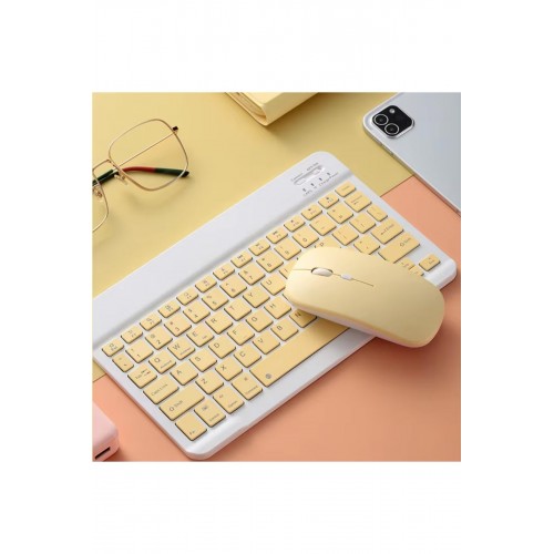 Newface KYB71 Kablosuz Klavye Mouse Set - Sarı Newface KYB71 Kablosuz Klavye Mouse Set - Sarı