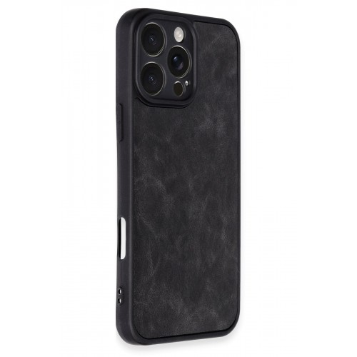 Newface iPhone 16 Pro Kılıf Aras Deri Kapak - Siyah Newface iPhone 16 Pro Kılıf Aras Deri Kapak - Siyah