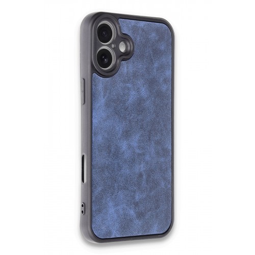 Newface iPhone 16 Plus Kılıf Aras Deri Kapak - Lacivert Newface iPhone 16 Plus Kılıf Aras Deri Kapak - Lacivert
