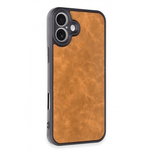 Newface iPhone 16 Plus Kılıf Aras Deri Kapak - Taba Newface iPhone 16 Plus Kılıf Aras Deri Kapak - Taba