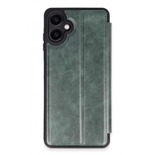 Newface Samsung Galaxy A06 Kılıf Flip Cover - Koyu Yeşil Newface Samsung Galaxy A06 Kılıf Flip Cover - Koyu Yeşil