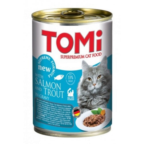 Tomi Kedi Somonlu Alabalıklı Yaş Mama 400g