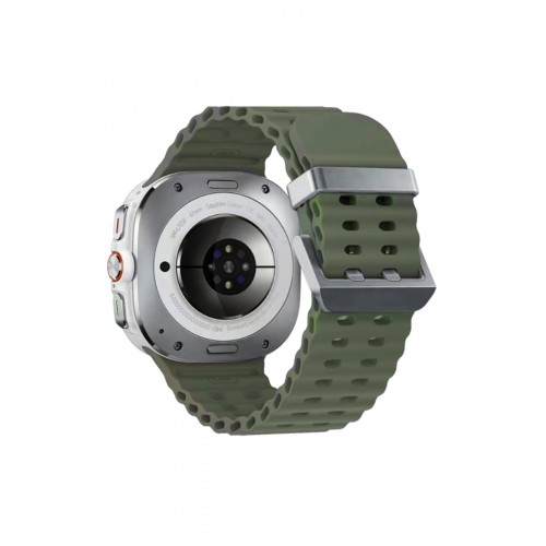 Newface Watch 7 Ultra KR417 Rug Silikon Kordon - Koyu Yeşil Newface Watch 7 Ultra KR417 Rug Silikon Kordon - Koyu Yeşil