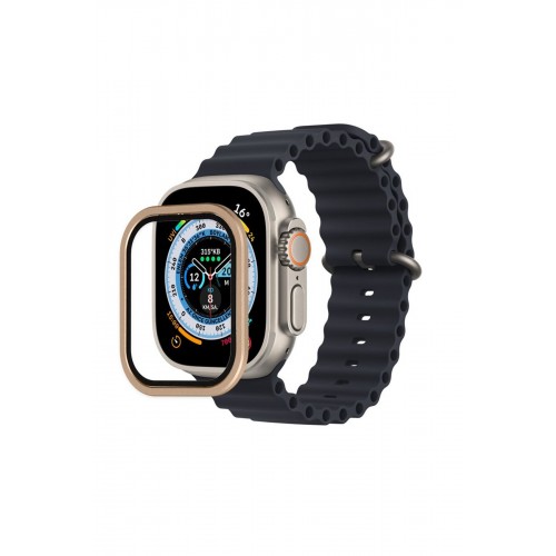 Newface Apple Watch Ultra 49mm Alüminyum Kasa Cam Ekran Koruyucu - Yıldız Işığı