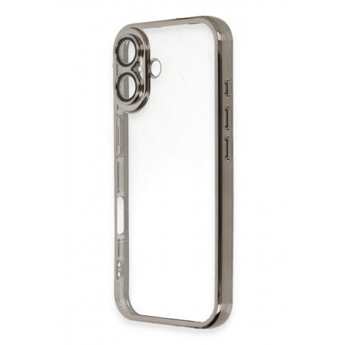 Newface iPhone 16 Kılıf Razer Lensli Silikon - Titanyum Gri Newface iPhone 16 Kılıf Razer Lensli Silikon - Titanyum Gri