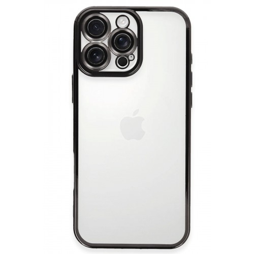 Newface iPhone 16 Pro Kılıf Razer Lensli Silikon - Siyah