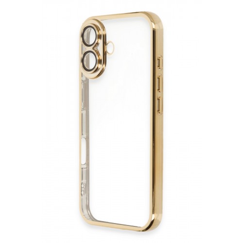 Newface iPhone 16 Plus Kılıf Razer Lensli Silikon - Gold Newface iPhone 16 Plus Kılıf Razer Lensli Silikon - Gold
