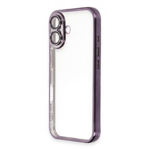 Newface iPhone 16 Plus Kılıf Razer Lensli Silikon - Mor Newface iPhone 16 Plus Kılıf Razer Lensli Silikon - Mor