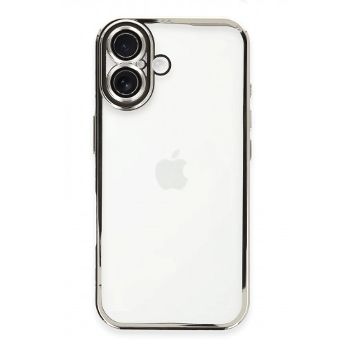Newface iPhone 16 Plus Kılıf Razer Lensli Silikon - Gümüş Newface iPhone 16 Plus Kılıf Razer Lensli Silikon - Gümüş