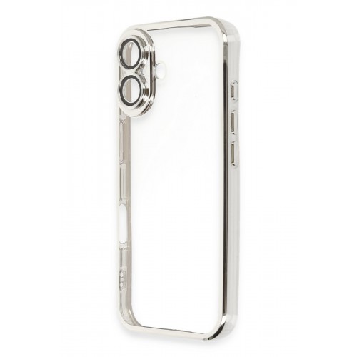 Newface iPhone 16 Plus Kılıf Razer Lensli Silikon - Gümüş Newface iPhone 16 Plus Kılıf Razer Lensli Silikon - Gümüş