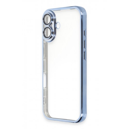 Newface iPhone 16 Plus Kılıf Razer Lensli Silikon - Açık Mavi Newface iPhone 16 Plus Kılıf Razer Lensli Silikon - Açık Mavi