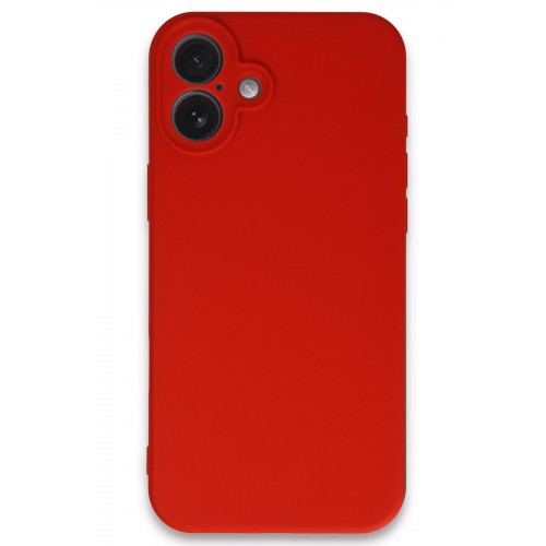Newface iPhone 16 Kılıf First Silikon - Kırmızı Newface iPhone 16 Kılıf First Silikon - Kırmızı
