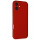 Newface iPhone 16 Kılıf First Silikon - Kırmızı Newface iPhone 16 Kılıf First Silikon - Kırmızı