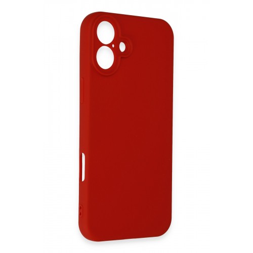 Newface iPhone 16 Kılıf First Silikon - Kırmızı Newface iPhone 16 Kılıf First Silikon - Kırmızı