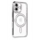 Newface iPhone 16 Plus Kılıf Joke Simli Magneticsafe Kılıf - Gri