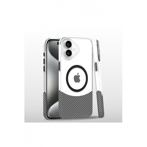 Joko iPhone 16 Carbon Puzzle Magsafe Kapak - Beyaz Joko iPhone 16 Carbon Puzzle Magsafe Kapak - Beyaz