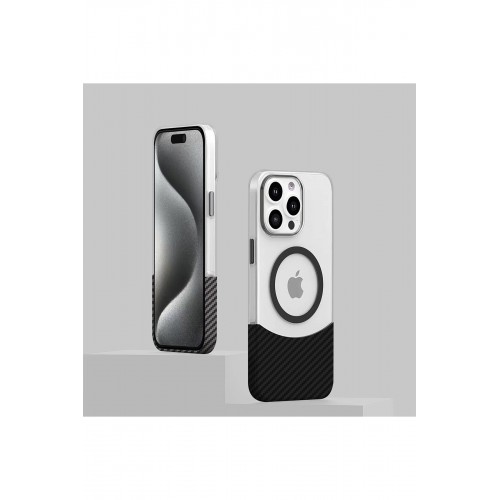 Joko iPhone 16 Carbon Puzzle Magsafe Kapak - Beyaz Joko iPhone 16 Carbon Puzzle Magsafe Kapak - Beyaz