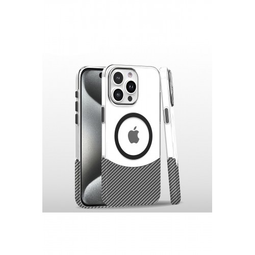 Joko iPhone 16 Pro Carbon Puzzle Magsafe Kapak - Beyaz Joko iPhone 16 Pro Carbon Puzzle Magsafe Kapak - Beyaz